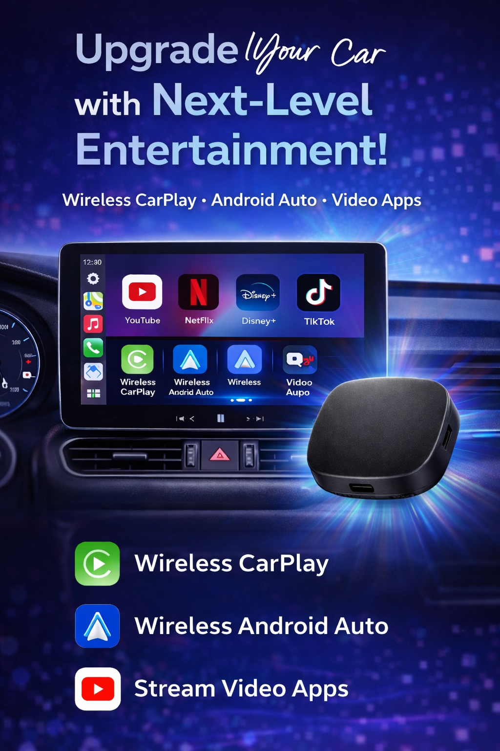 CarBox™ Wireless CarPlay & Android Auto Adapter
